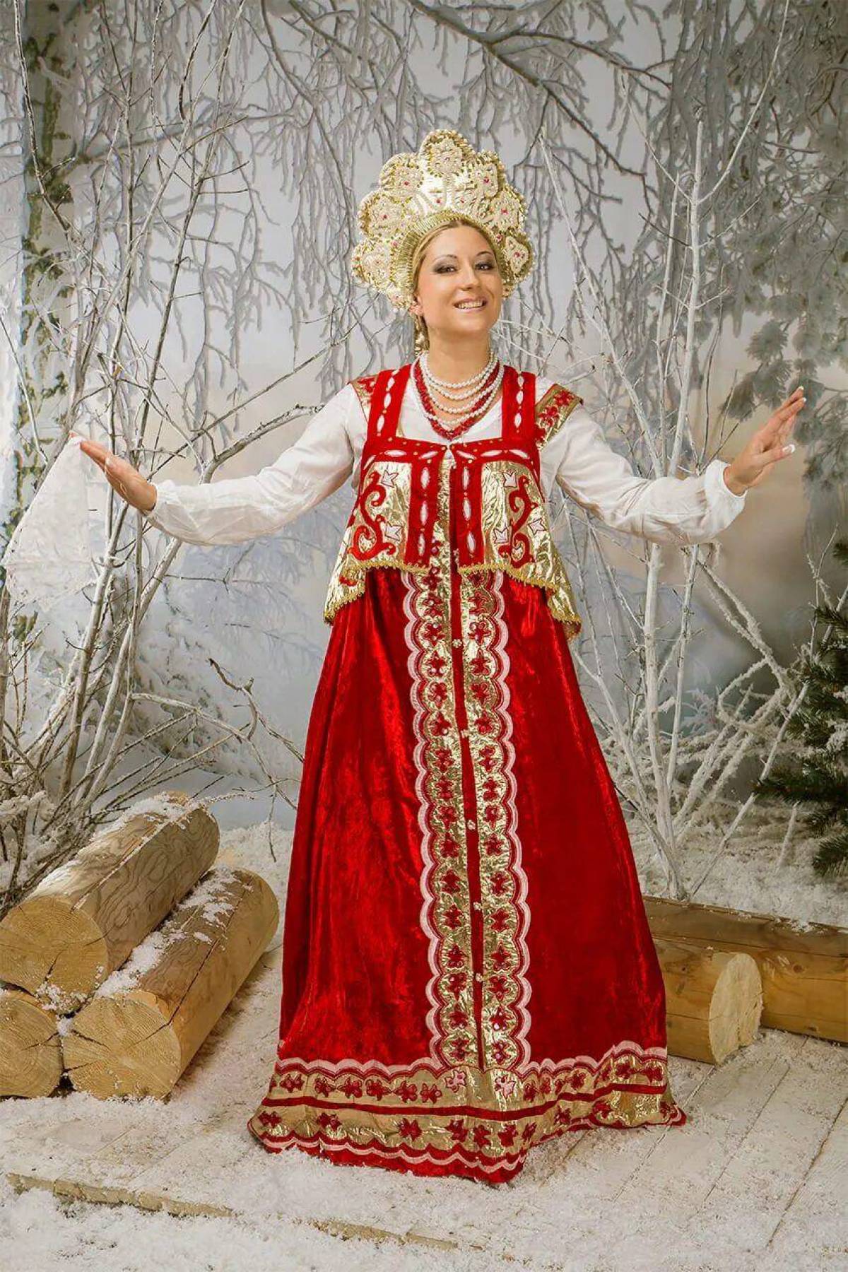 Girls in Slavic costumes in Anda