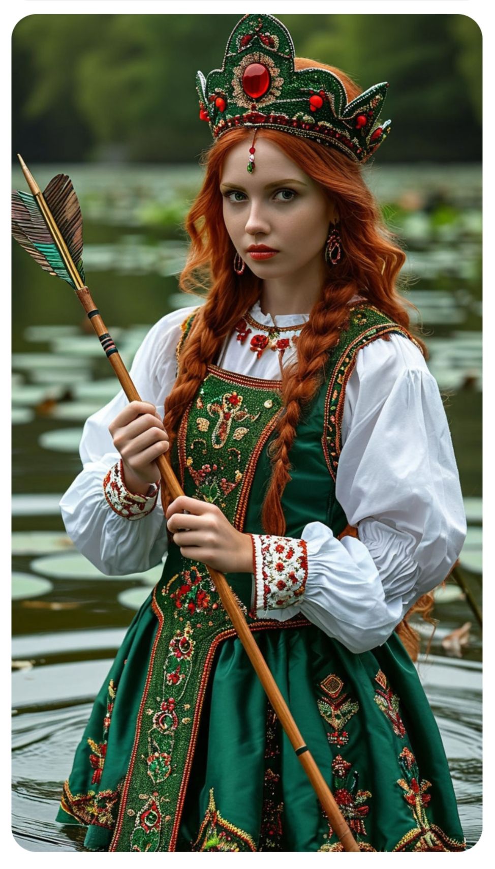 Nude girl Girls in Slavic costumes in Anda